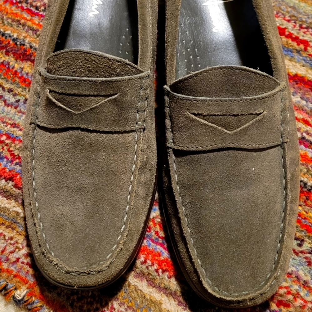 Cole Haan Olive Nike Air suede loafer